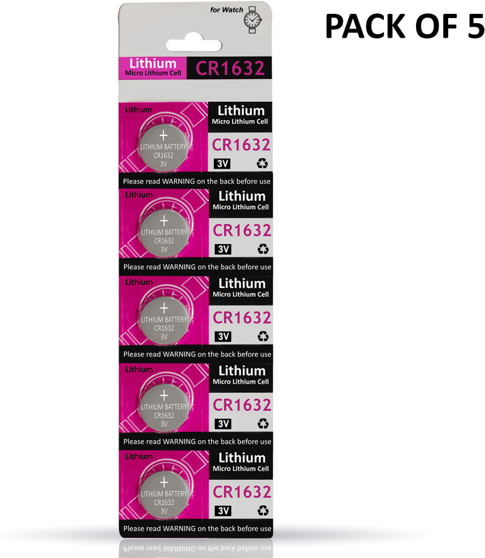 Mobtude Long Lasting 3V CR1632 Micro Coin Lithium cell   Battery(Pack of 5)