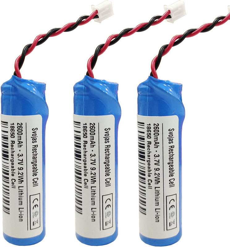 Svojas 18650 Rechargeable Lithium Megaphone  3.7 Volt Li-ion 2200 mAh 1 Pcs  Battery