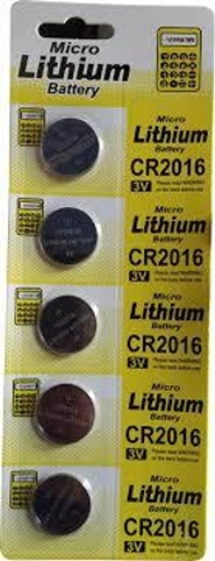 P.P.India PPI CR2016 LITHIUM COIN CELL 3V  Battery(Pack of 5)