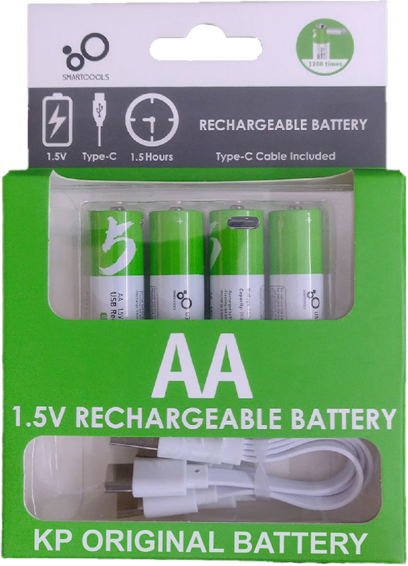 KP Original Battery 1.5V 2600mAh, USB Type-C Charging Cable (PACK OF 4)  Battery(Pack of 4)