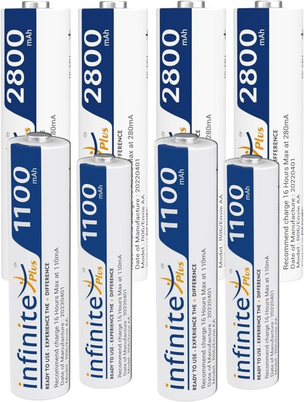 Envie 1100mAh Ni-MH AAA High Capacity Ready to Use Rechargeable   Battery(Pack of 4)