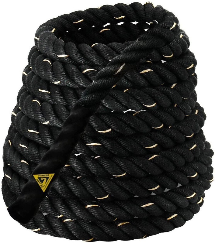 RAMBOFITNESS Pure Nylon Battle Rope for Indoor & Outdoor Exercise Battle Rope(Length: 30 ft, Weight: 4 kg, Thickness: 1.5 inch)
