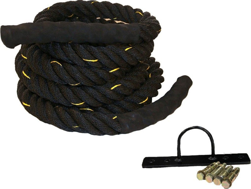 Azuka PP Rope TW 3STR YTY Battle Rope Battle Rope(Length: 40 ft, Weight: 8 kg, Thickness: 1.41732 inch)