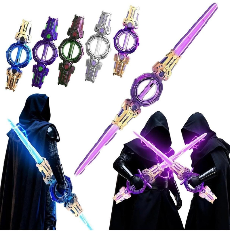 jnj Fire Spiral Sword Double-Edged Light Sword Toy with LED Lights Battle Rope(Length: 30 ft, Weight: 0.25 kg, Thickness: 5 inch)
