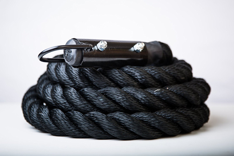 IRIS Fitness Titan Climb - 38mm Black Poly Dac Gym Climbing Rope (3 Meters) Battle Rope(Length: 10 ft, Weight: 3 kg, Thickness: 1.5 inch)