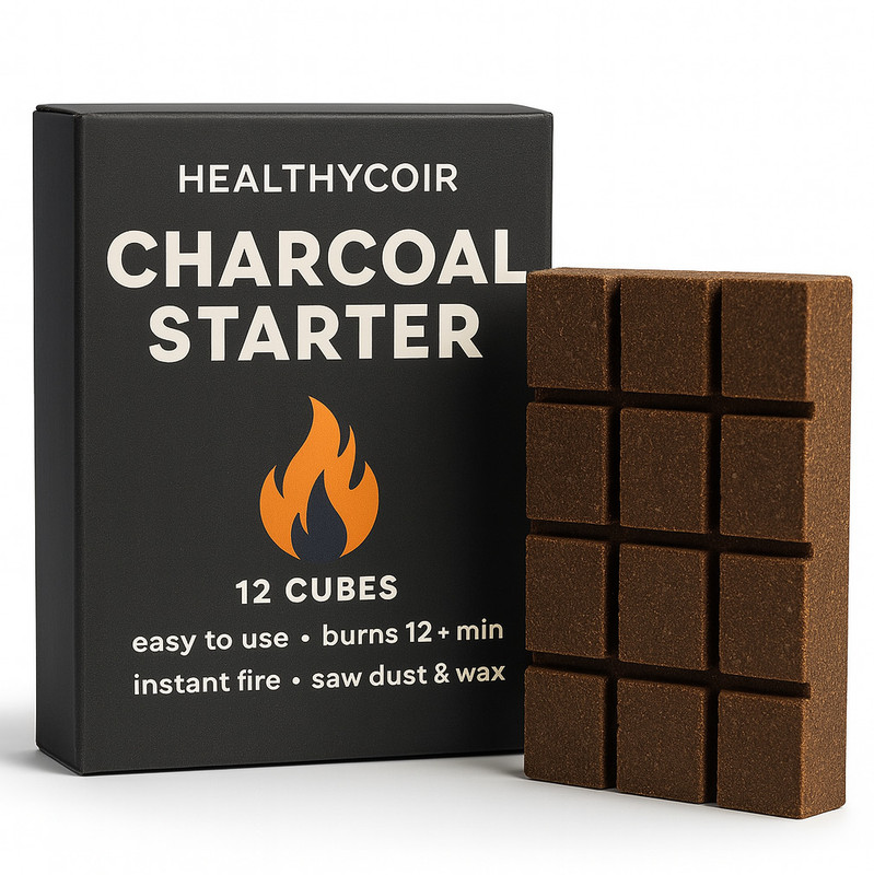 HCFS Charcoal Starter Cubes Lighter Blocks for Barbecue Charcoal Briquettes Flint Fire Starter