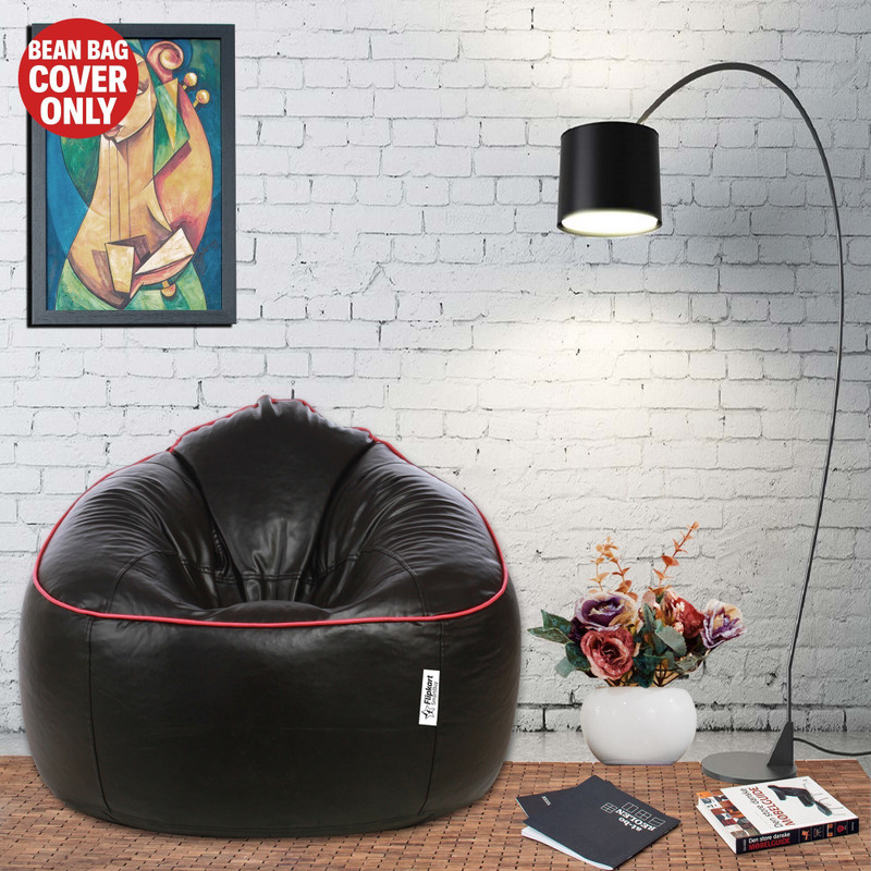 Flipkart SmartBuy XXXL Tear Drop Bean Bag Cover  (Without Beans)(Black)