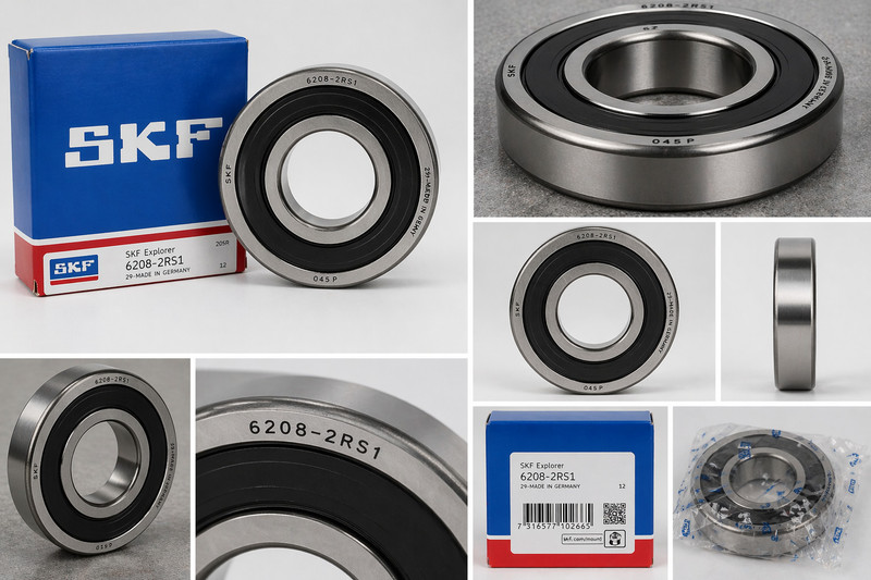 SKF 6208-2RS1 Ball Bearing Made in Germany 40X80X18 MM | Double Sealed Deep Groove Bearing Connecting Rod