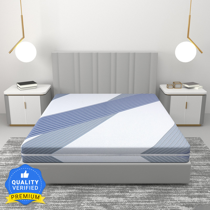 CARLTON LONDON BodyIQ Orthopedic Memory Foam Cooling Gel Tech 8 inch King High Density (HD) Foam Mattress(L x W: 75 inch x 72 inch)