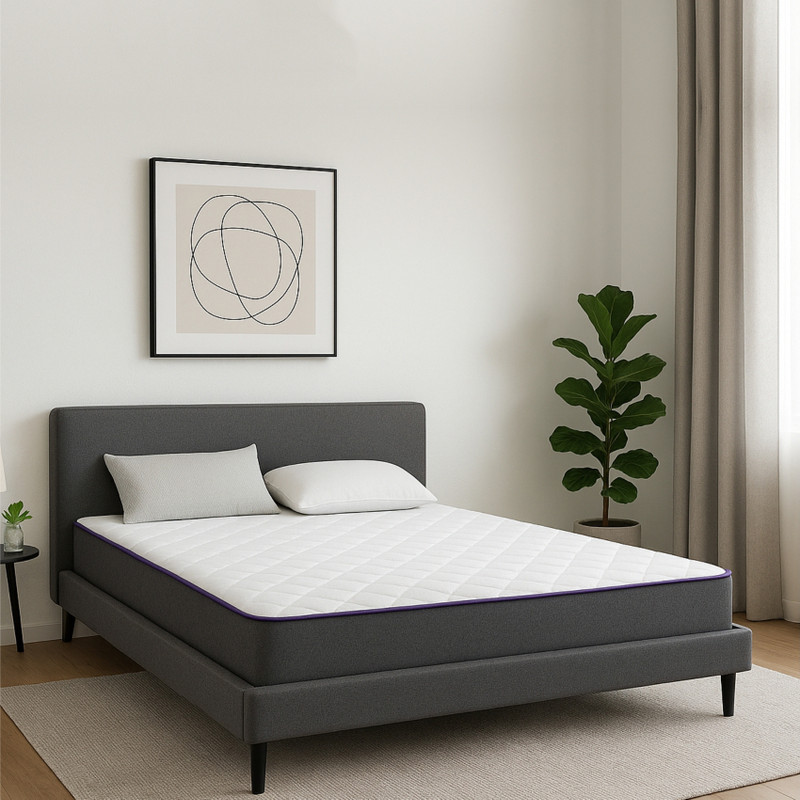 SLEEPSPA Dual Comfort - Hard & Soft- with Comfort Cubes and Rebotech Tech. 5 inch Single High Resilience (HR) Foam Mattress(L x W: 72 inch x 30 inch)