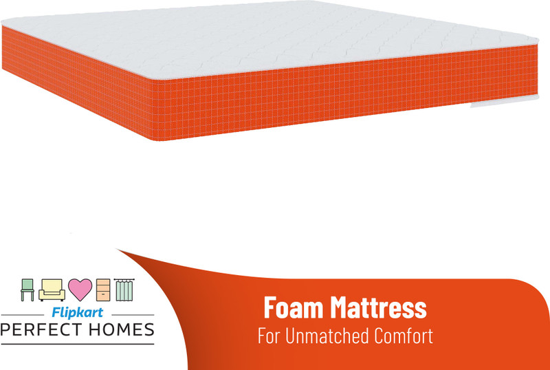 Flipkart Perfect Homes Trio Medium Soft & Hard | 7 inch Single High Density (HD) Foam Mattress(L x W: 72 inch x 35 inch)