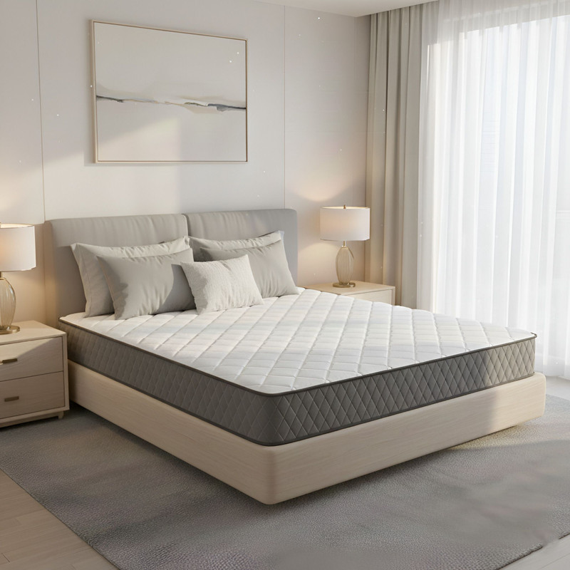 SLEEP SPA Ebon 3-Zone Bamboo Charcoal with HerbFRESH TECHNOLOGY 6 inch Single Memory Foam Mattress(L x W: 72 inch x 30 inch)