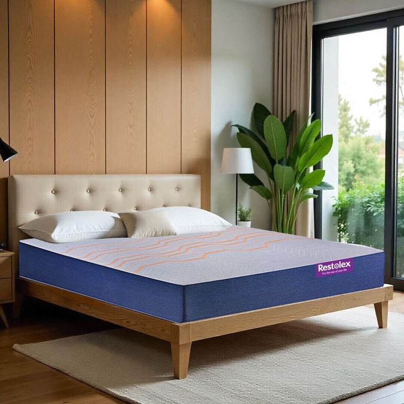 Restolex Anti-Stress Orthopedic Roll-Pack 6 inch Single Memory Foam Mattress(L x W: 78 inch x 36 inch)