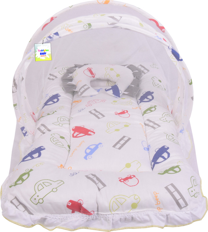 Toddylon New Born Baby Printed & Luxury Mosquito Net Bed Cotton Infants Mosquito Net(Multicolor, Bed Box)