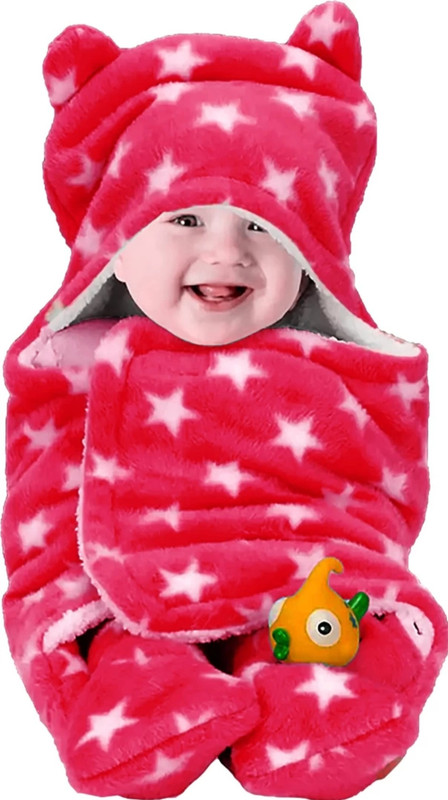 BRANDONN Fleece Baby Bed Sized Bedding Set(Red, 1 Baby Bedding)