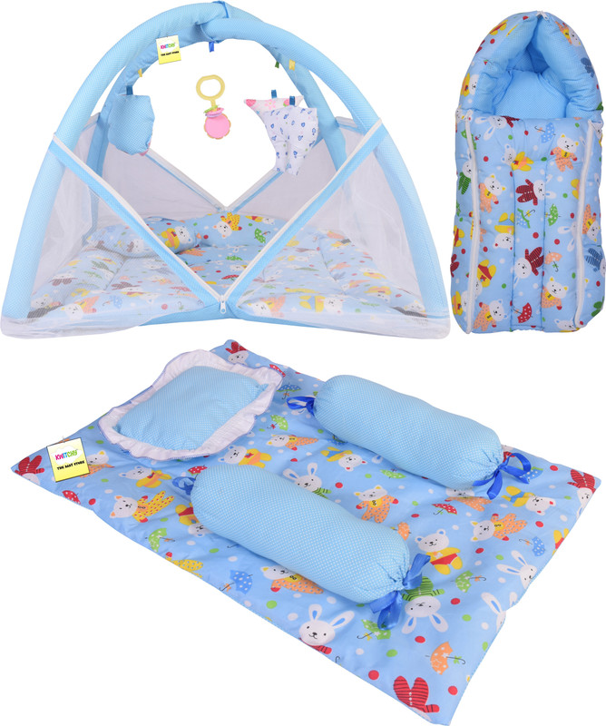 Kwitchy New Born Baby All In One Sleeping Essential(0-6 Months)(Blue)