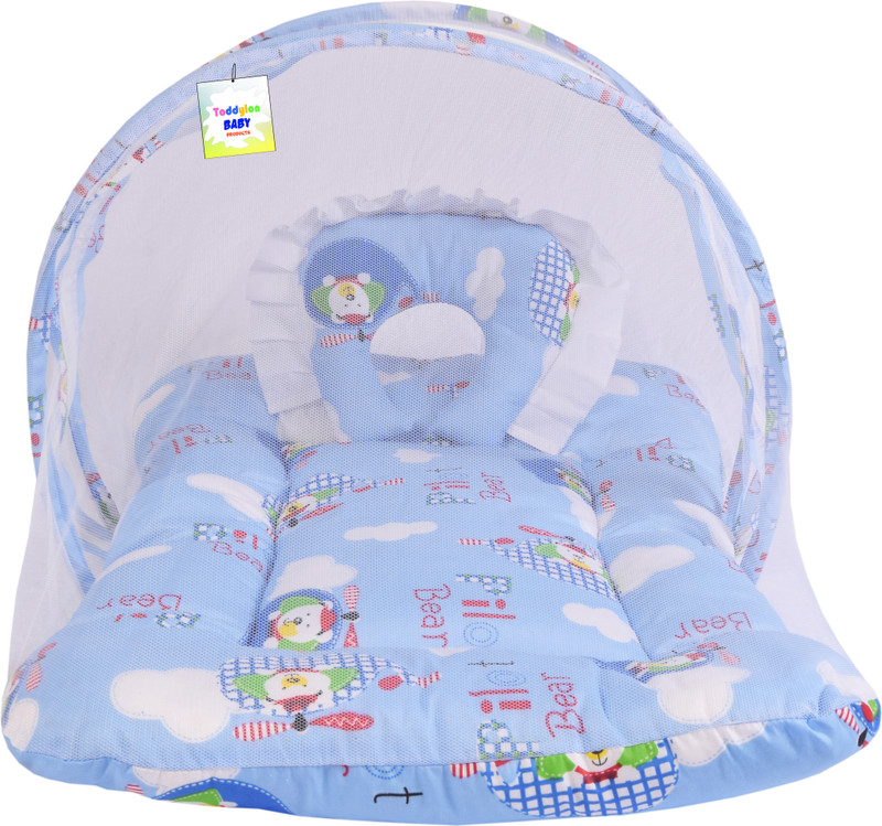 Toddylon New Born Baby Boys & Baby Girls Mosquito Net Bed & Pillow(Bue)