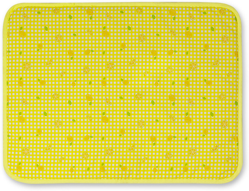 LY'L-SUN Cotton Crib Flat 340 TC Printed 1 Bedsheet with 2 Pillow Covers(Yellow)