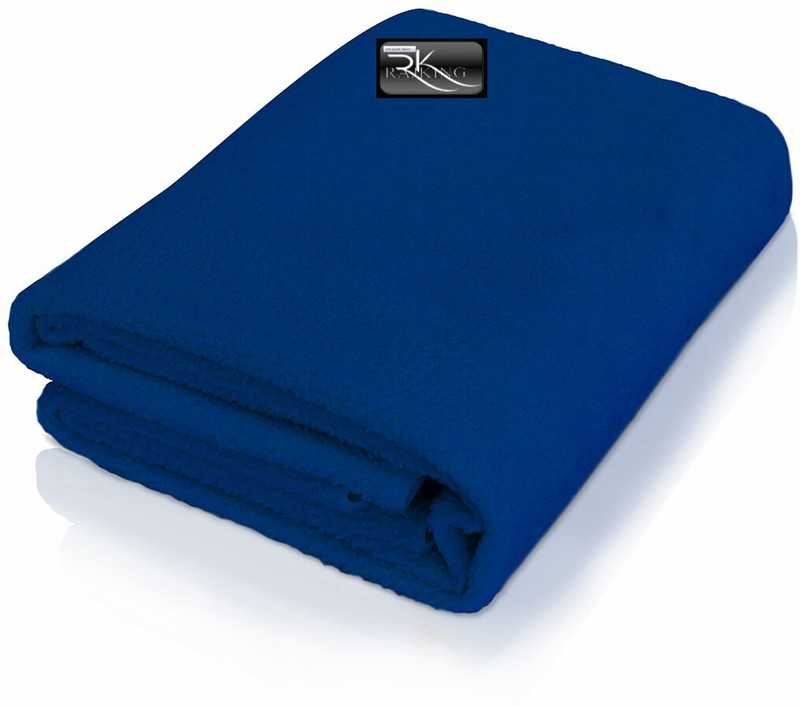 Rajking Cotton, Fleece Baby Bed Protecting Mat(Navy Blue, Small)