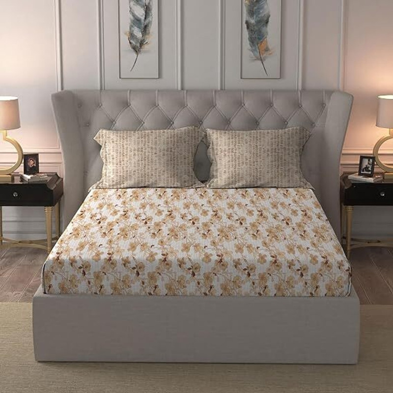 lalhandloom Bamboo Cotton Double Flat 1 TC Solid 1 Bedsheet(Multicolor)