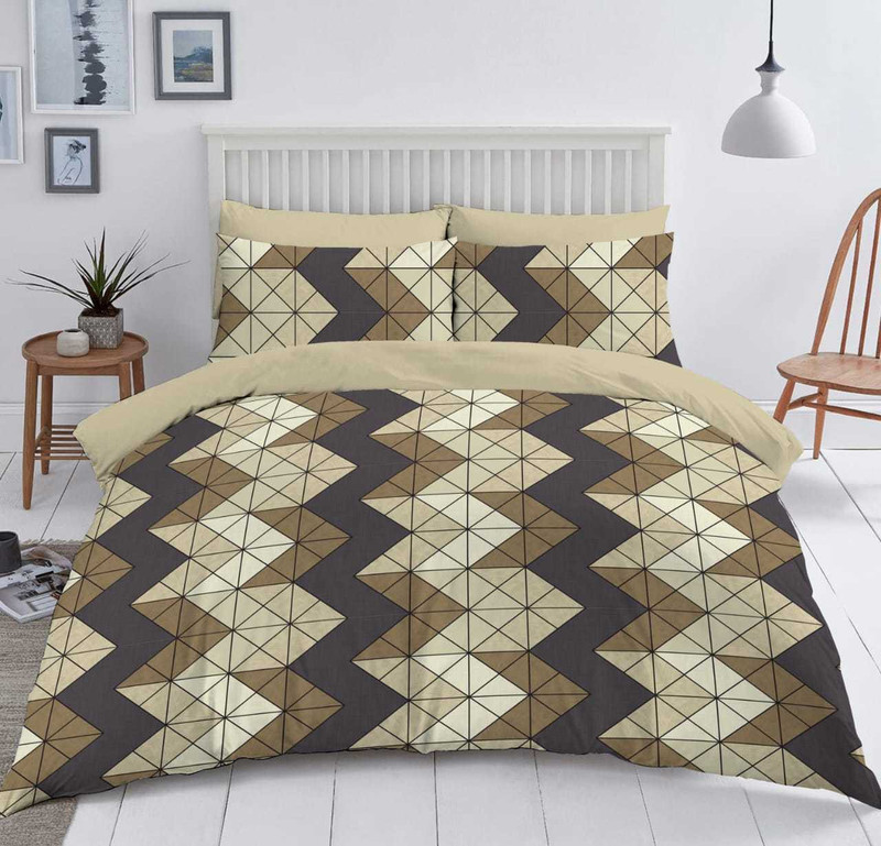 SimplyHome Microfiber Double Flat 144 TC 3D Printed Bedsheet(Pack of 2, Dark Brown)