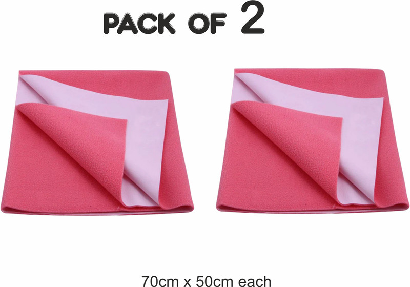 Dr. Chhabra's Cotton Single Flat 1000 TC Polka 2 Bedsheets with 4 Pillow Covers(Red)