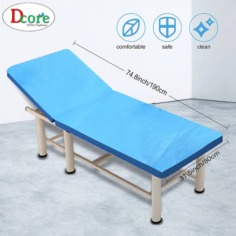 D-Core Microfiber Single Flat 15 TC Striped 15 Bedsheets with 2 Cushion Covers(Blue)