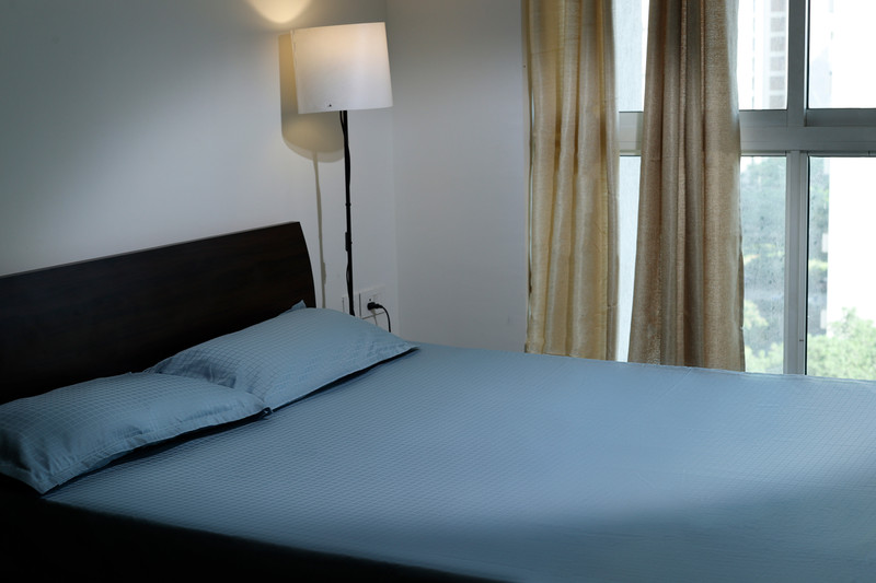 The Linen House Cotton King Fitted (Elastic) 450 TC Self Design 1 Bedsheet with 2 Pillow Covers(Light Blue)