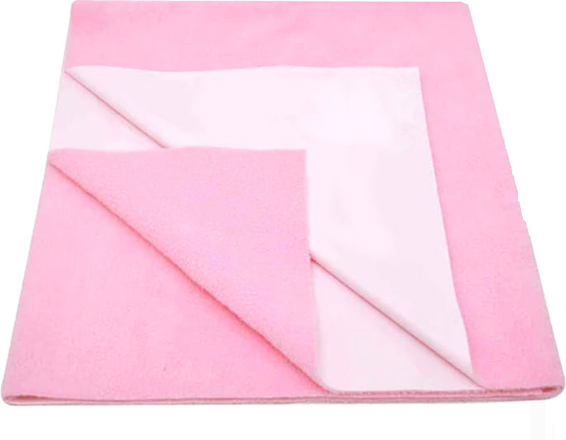 BQH Cotton Single Fitted (Elastic) 1 TC Solid 1 Bedsheet with 2 Pillow Covers(Pink)