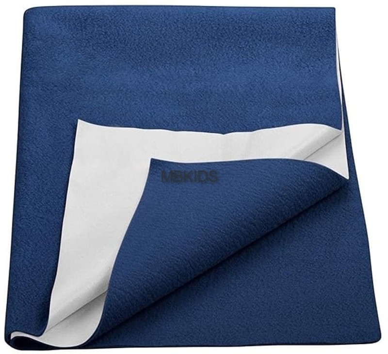MB KIDS Microfiber Single Flat 100 TC Solid 1 Bedsheet with 2 Pillow Covers(Waterproof Mattress Protector Sheet for Kids and Adults (100cm x 70cm), Blue))