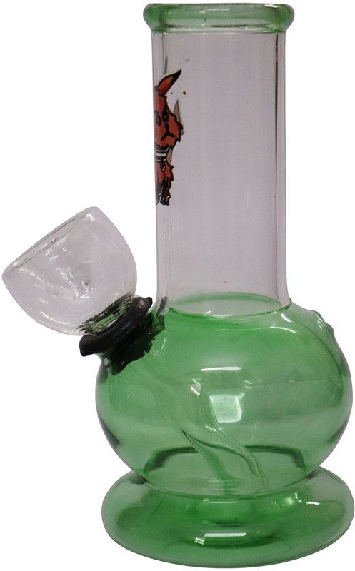 GREENS 5 Inch Printed Green Transparent Glass Mouth Piece Smoking Glass Beer Bong Beer Bong Funnel(200 mll)