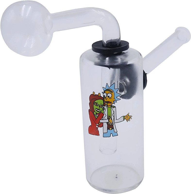 VYXOO 5 Inch Mini Burner Printed Transparent Glass Smoking Beer Bong Funnel(120 mll)