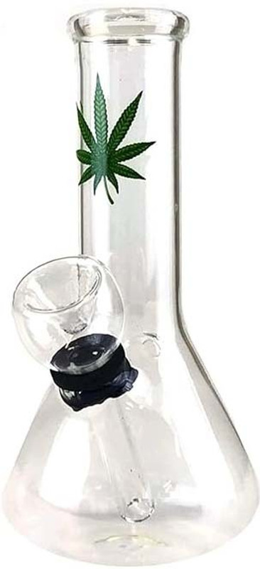 DRM CREATIONS 5 INCH CLEAR LEAF BONG Beer Bong Funnel(100 mll)