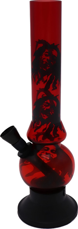 TANISHKA EXPORT 8 Inch Bob Marley Transparent Red Water Pipe Acrylic Smoking Beer Bong Funnel(200 mll)