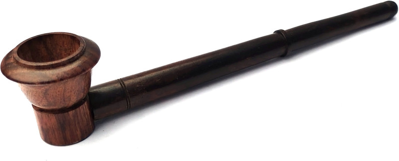 DRM CREATIONS Wooden 6.5 inch Cigar Smoking Chillum Pipe Outside Fitting Hookah Mouth Tip Beer Bong Funnel(40 mll)
