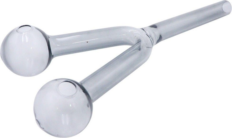 Green Apple Inc 6 Inch Valentines Dual Chamber Clear Glass Oil Burner Smoking Beer Bong Funnel(30 mll)