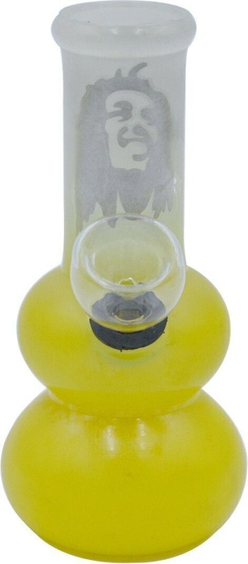 GREENS 5 Inch Bob Marley Yellow &Clear Transparent Beer Bong Funnel(150 mll)