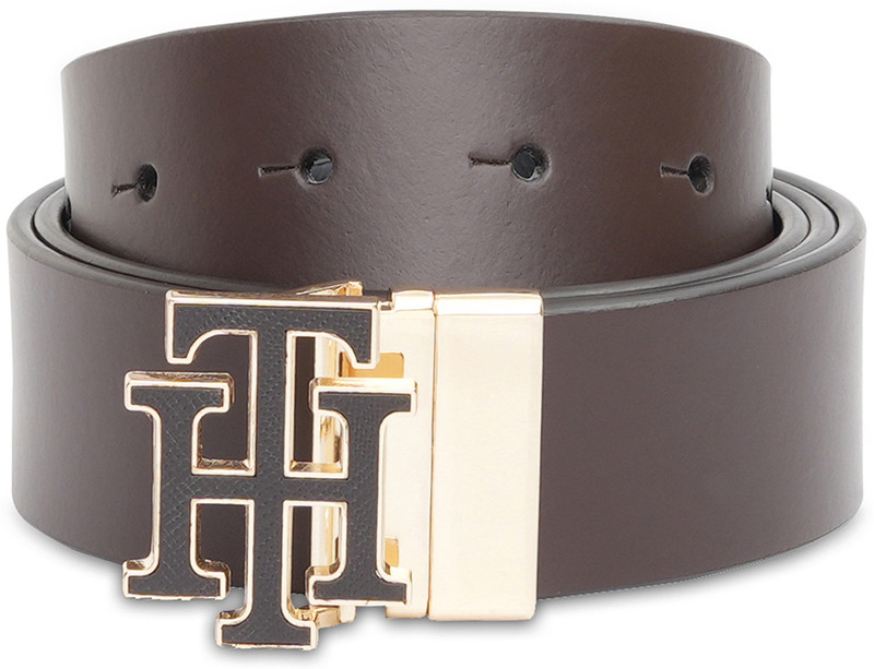 TOMMY HILFIGER Men Formal Brown Genuine Leather Reversible Belt