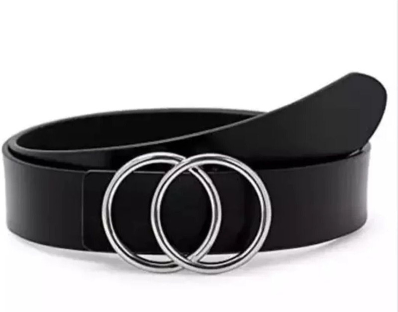 Sourav Sharma Girls Casual Black Texas Leatherite Belt