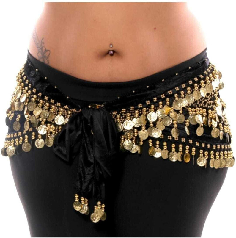 Dresstoimpress Women Party Black Fabric Belt