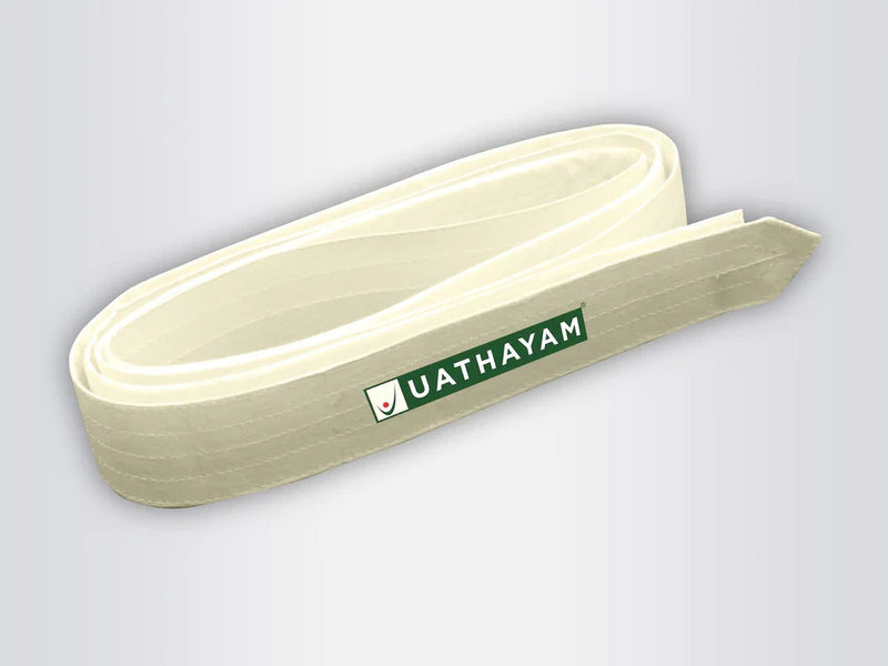 Uathayam Men White Fabric Belt