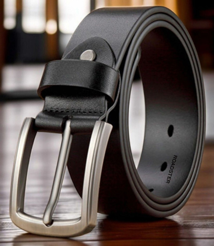 WOODLAND Men Formal Black Genuine Leather Reversible Belt