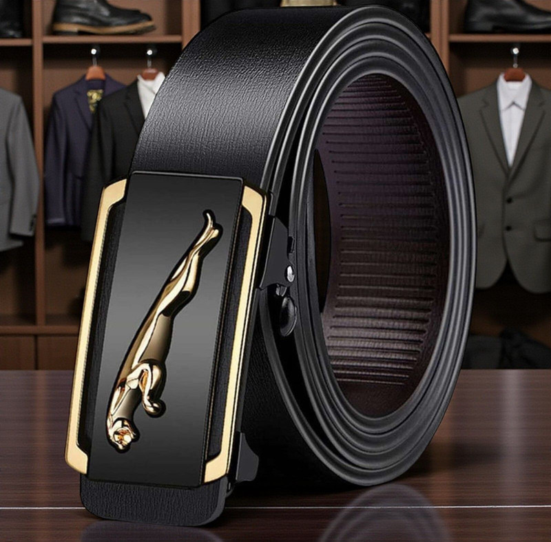 Nexbelt Men Formal Black Artificial Leather, Texas Leatherite Belt