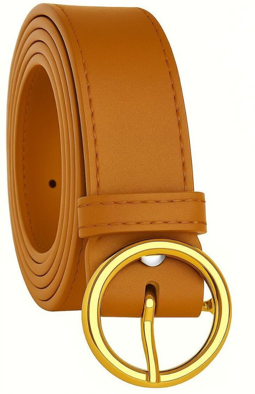 Niddleman Women Casual Tan Artificial Leather Belt