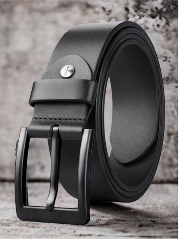 PROVOGUE Men Casual, Formal, Party Black Genuine Leather Belt