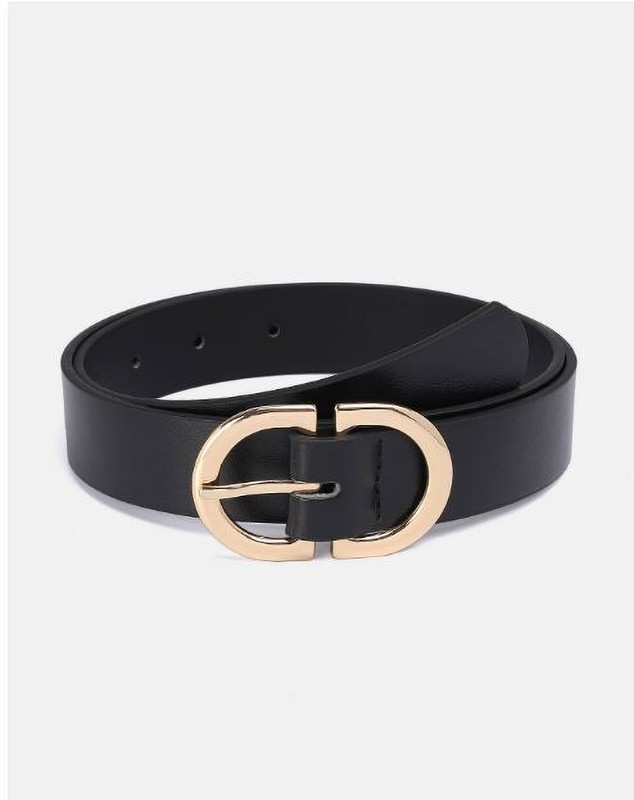 Hapani Fashion Women Party Black Artificial Leather Belt