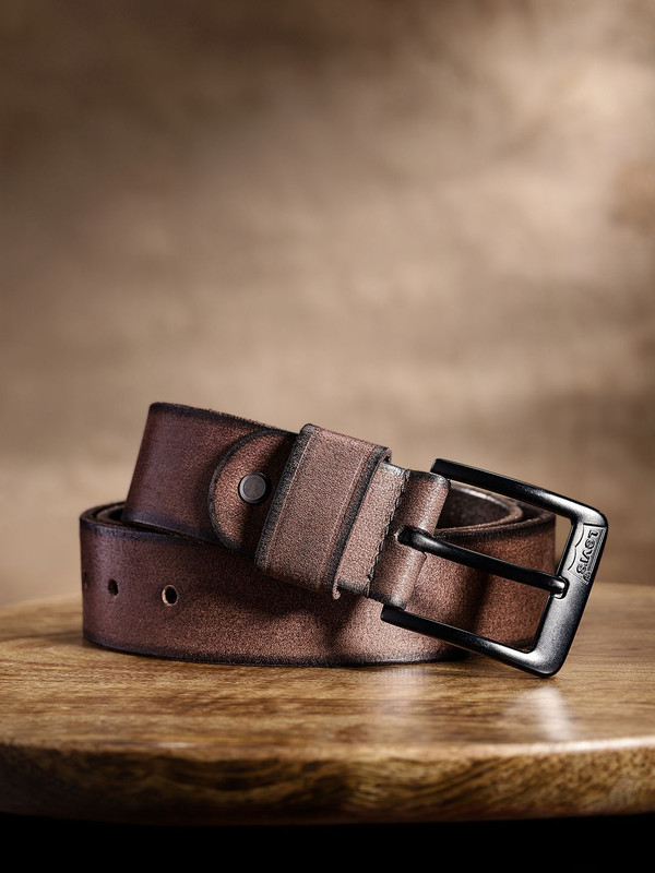 Allen Solly Men Casual Brown Genuine Leather Belt