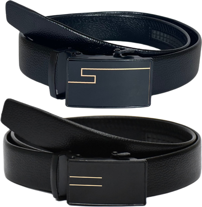 Hushahide Men Casual Black Artificial Leather Belt