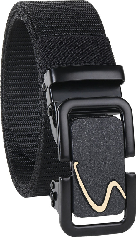 SaleXgrowth Men Casual Black Nylon Belt