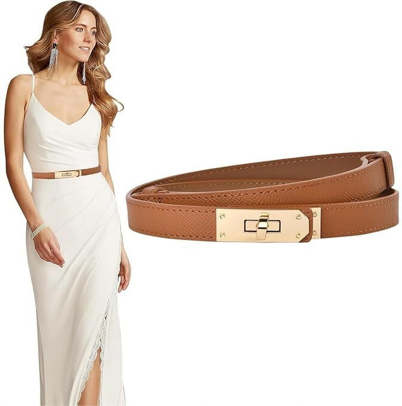 Hsbtreads Women Brown Artificial Leather Belt